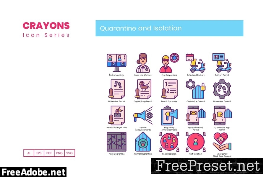 75 Quarantine and Isolation Line Icons NF2MGJS