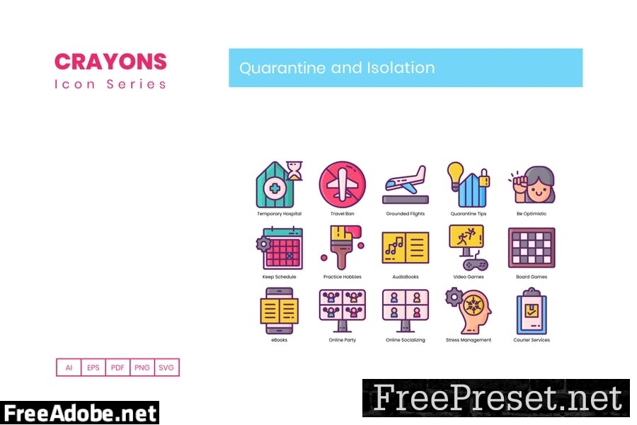 75 Quarantine and Isolation Line Icons NF2MGJS