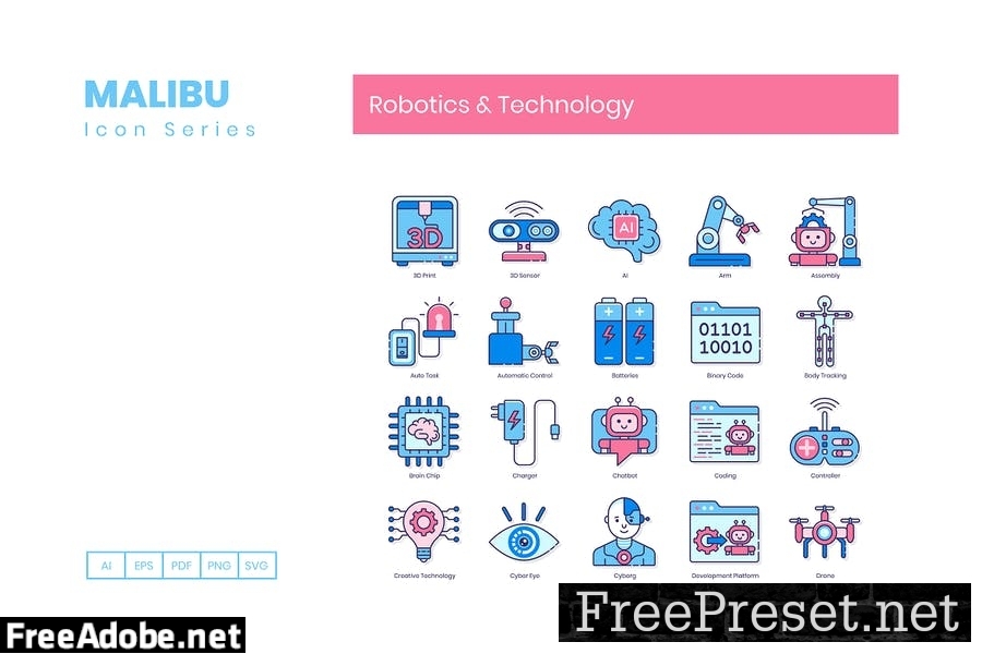 75 Robotics & Technology Line Icons U663EFA