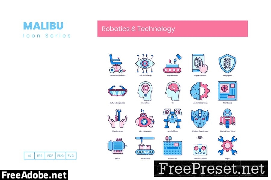 75 Robotics & Technology Line Icons U663EFA