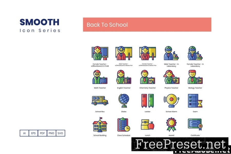 80 Back to School Line Icons