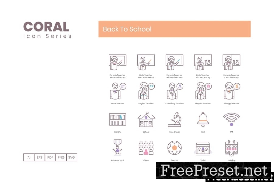 80 Back To School Line Icons N6MKW2X