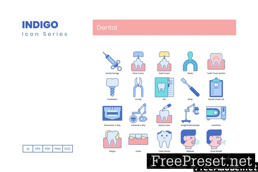 80 Dental Line Icons