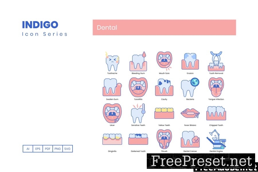 80 Dental Line Icons