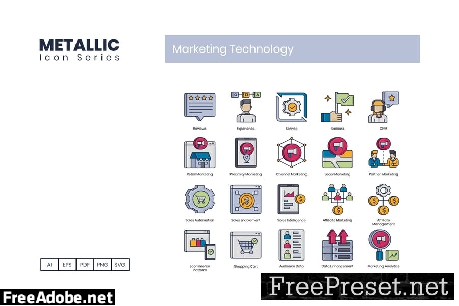 80 Marketing Technology Line Icons R5GNUNV