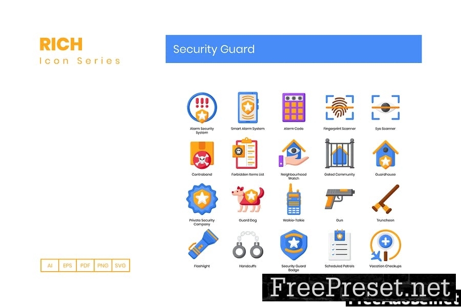 80 Security Guard Icons - Rich Series YEYL63Q