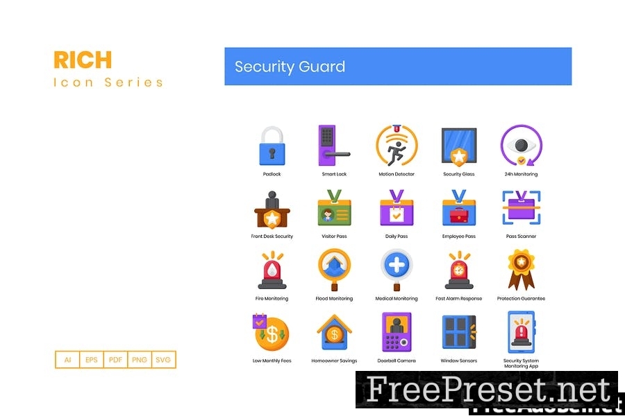 80 Security Guard Icons - Rich Series YEYL63Q