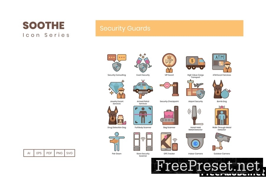 80 Security Guard Icons - Soothe Series