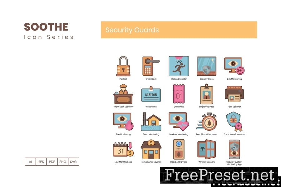 80 Security Guard Icons - Soothe Series