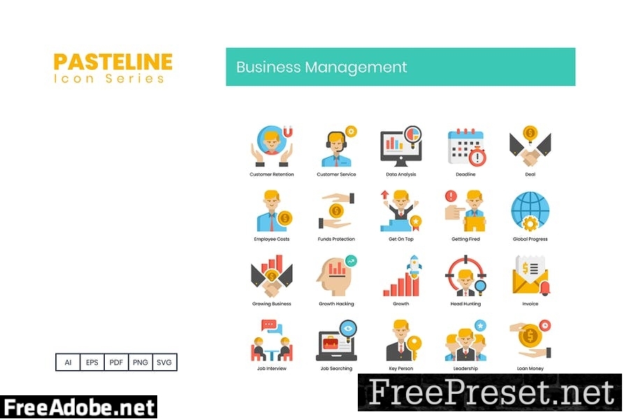 85 Business Management Color Flat Icon 53S59DB