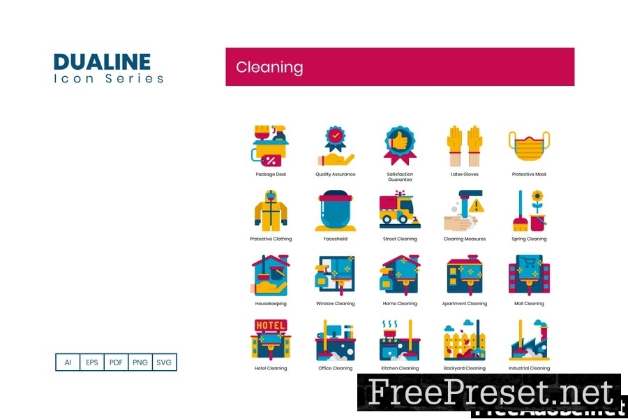 85 Cleaning Flat Icons