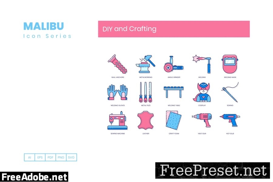 85 DIY and Crafting Line Icons