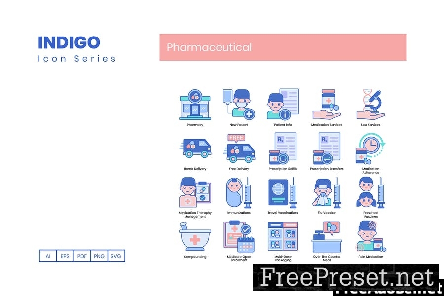 85 Pharmaceutical Line Icons MV5HR3Y