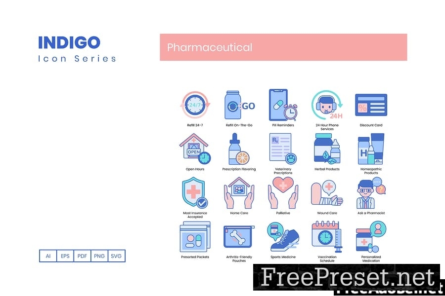 85 Pharmaceutical Line Icons MV5HR3Y