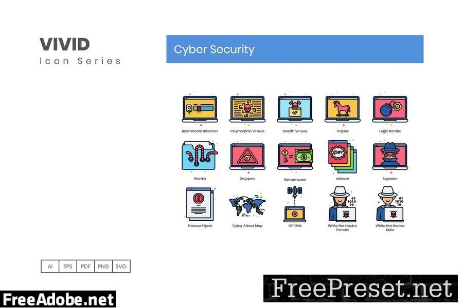 90 Cyber Security Line Icons