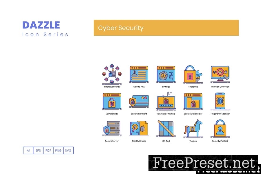 90 Cyber Security Line Icons