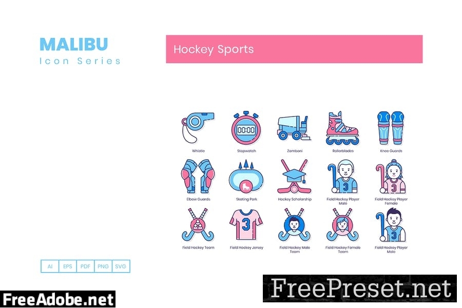 90 Hockey Sports Line Icons TJFAWXX