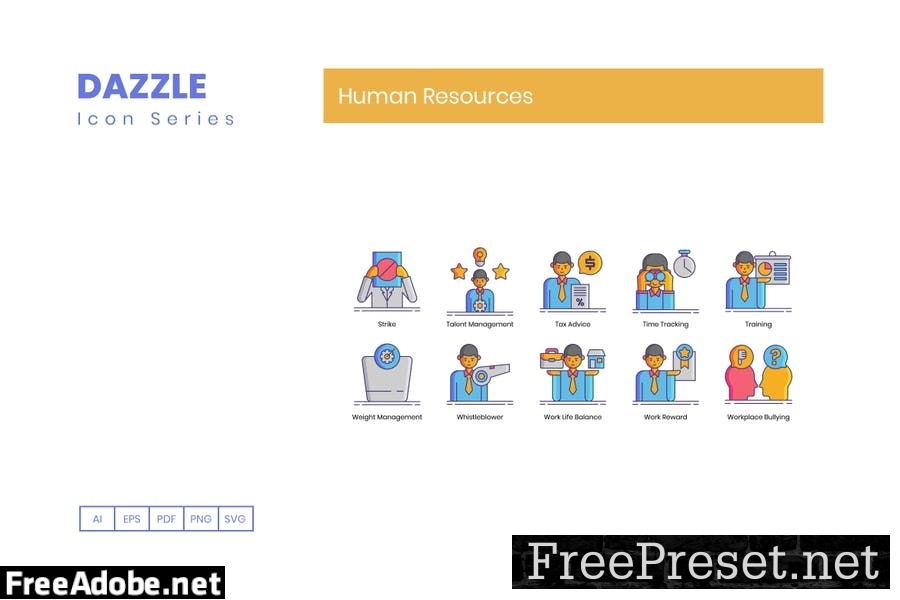 90 Human Resources Line Icons