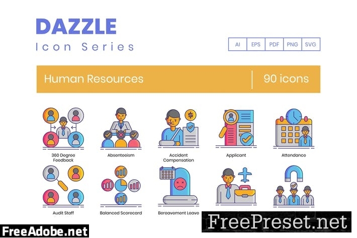 90 Human Resources Line Icons 9N8PDPV