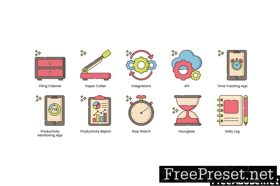 90 Productivity Line Icons