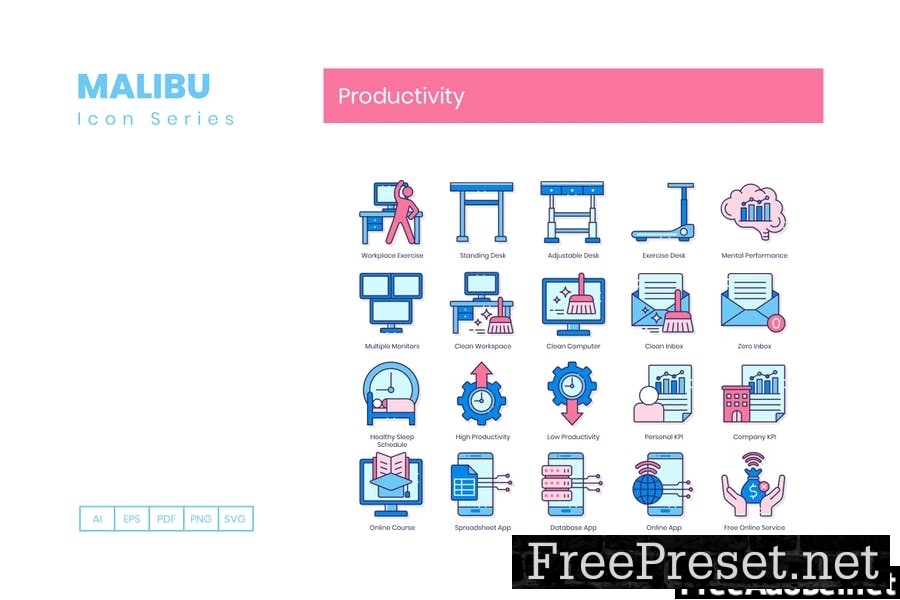 90 Productivity Line Icons