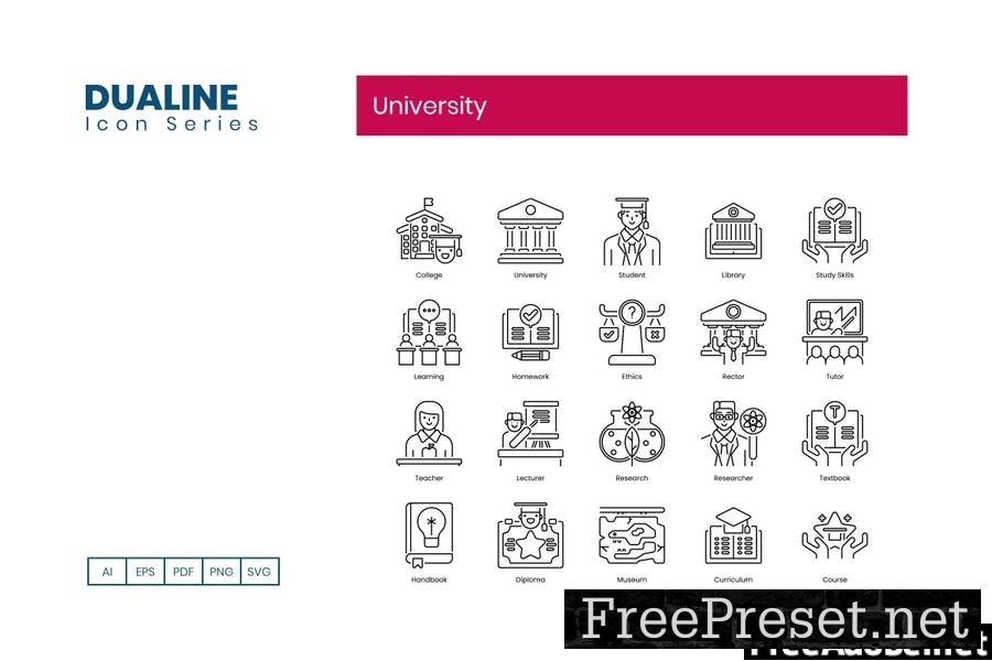 90 University Icons