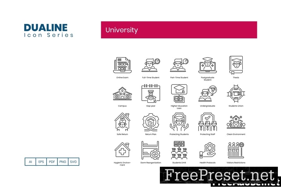 90 University Icons