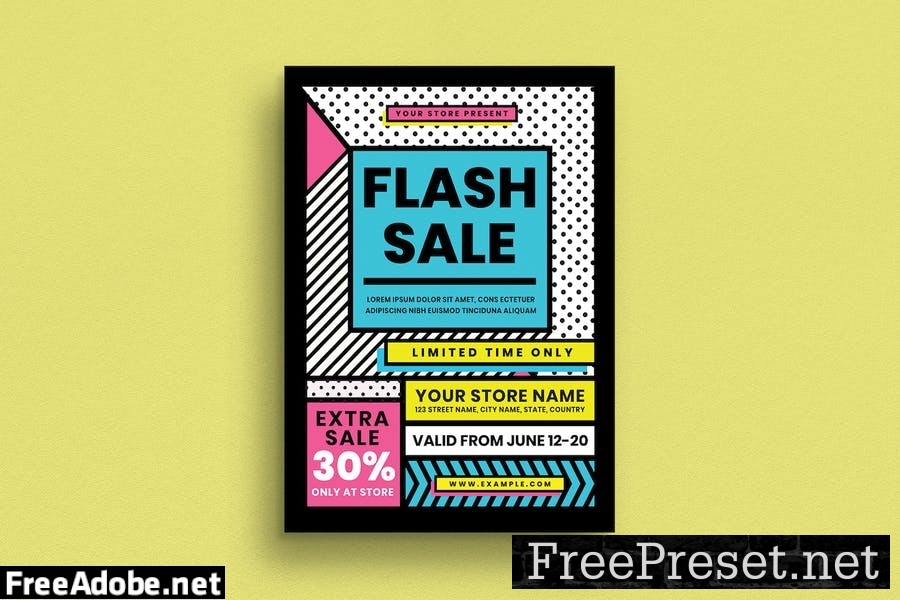 90s Flash Sale Flyer EHYQWPK