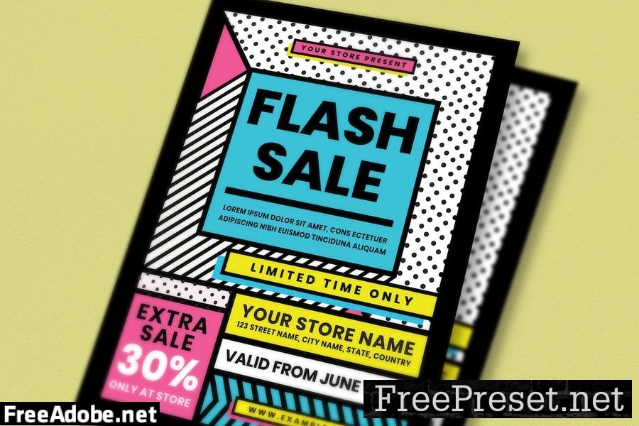 90s Flash Sale Flyer EHYQWPK