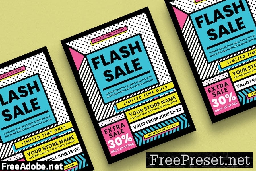 90s Flash Sale Flyer EHYQWPK