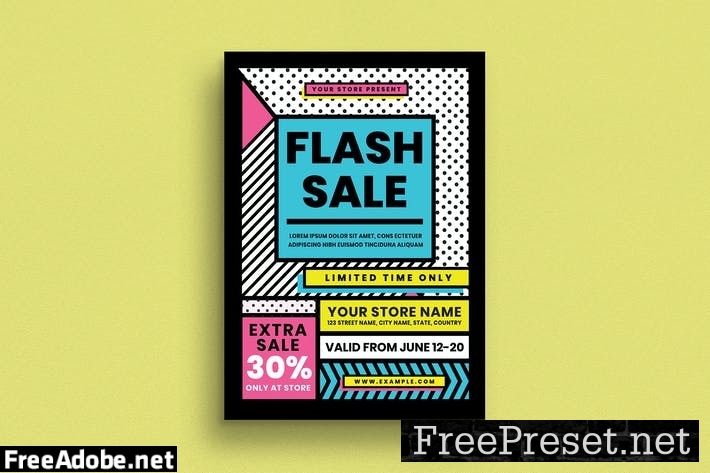 90s Flash Sale Flyer EHYQWPK