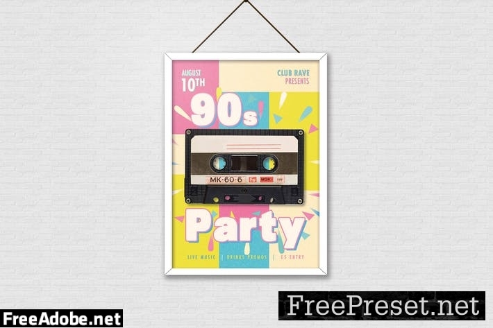 90s Party Poster JLPZSF