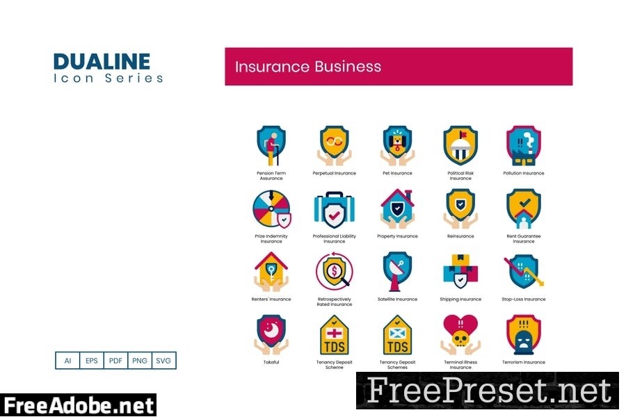 95 Insurance Business Flat Icons 7KKFM7S