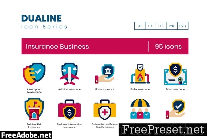 95 Insurance Business Flat Icons 7KKFM7S