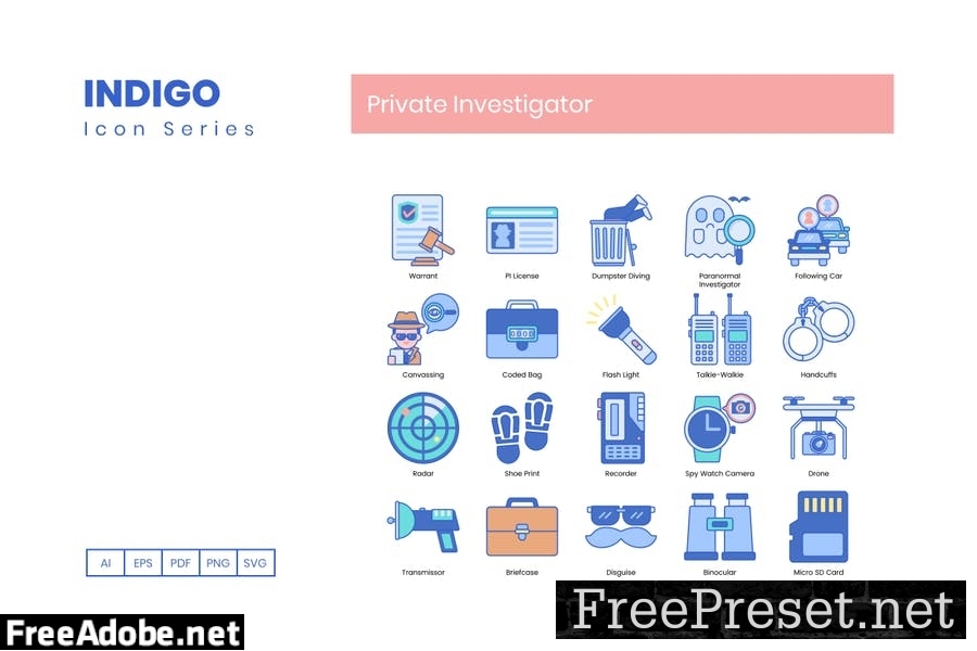 95 Private Investigator Line Icons