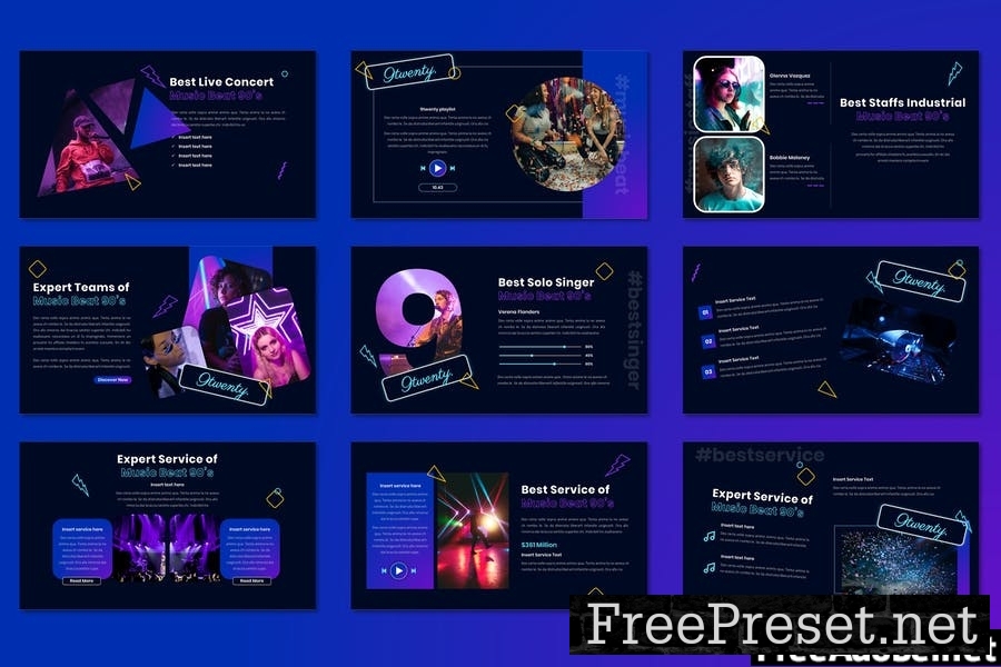 9Twenty - Music Industrial Powerpoint Template