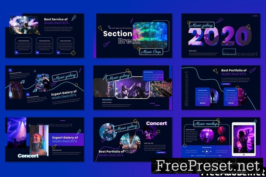 9Twenty - Music Industrial Powerpoint Template