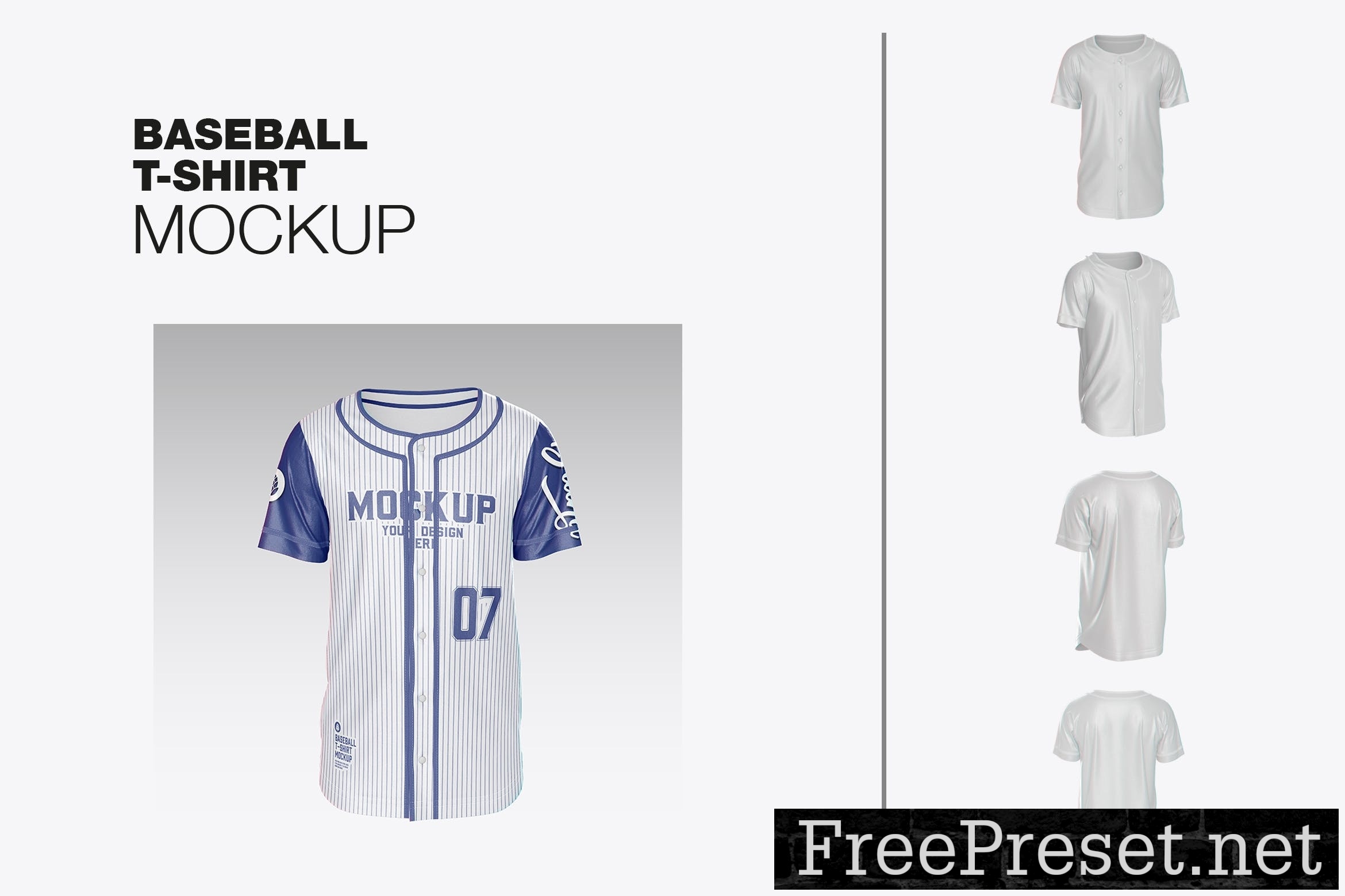 Baseball Jersey Mockup - Free Download Images High Quality PNG, JPG