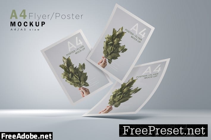 A4 Flyer Mockup V.7 94XSRFL