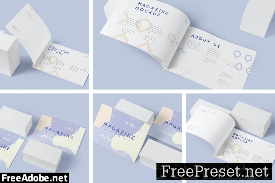 A4 Horizontal Brochure Mockups YH4SYEL