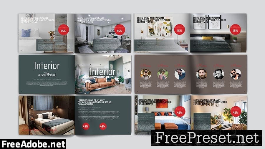 A4 Interiors Brochure Template HTHKFLG