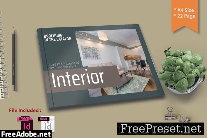 A4 Interiors Brochure Template HTHKFLG