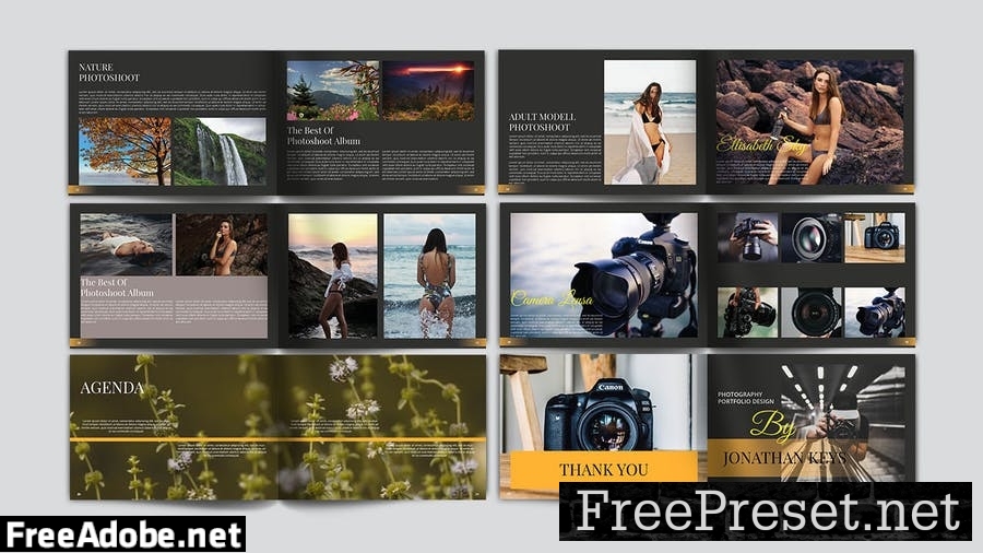 A4 LANSCAPE - PHOTOGRAPHY Template LD3CM5B