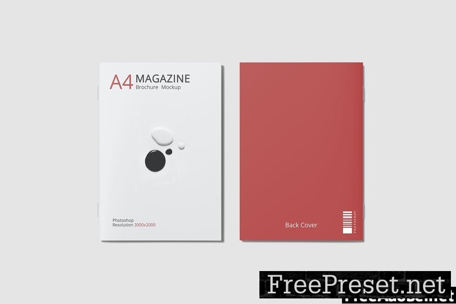 A4 Magazine Brochure Mockup