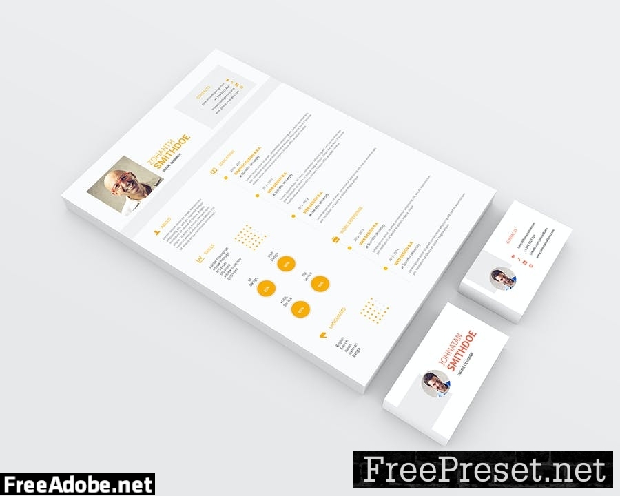 A4 paper Size - Resume, CV, Flyer & Invoice Mockup