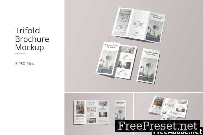 A4 Trifold Brochure Mockup Vol 01 FCCXFVN