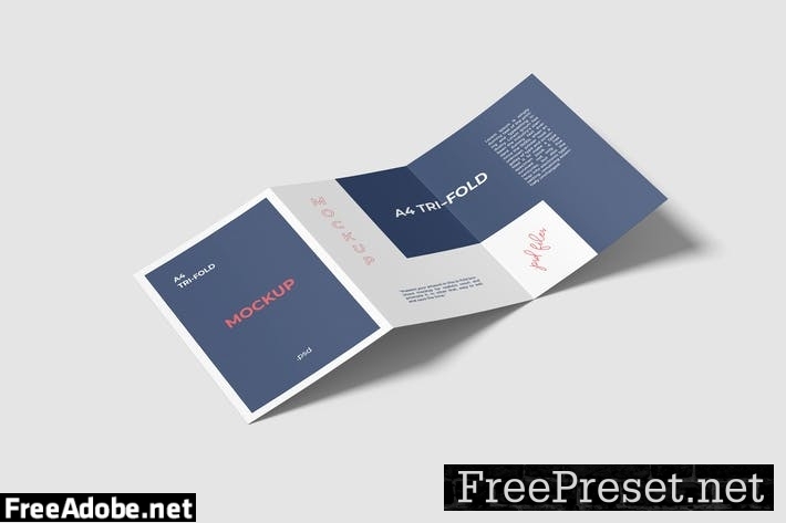 A4 Trifold Brochure Mockup ZXPVGW2