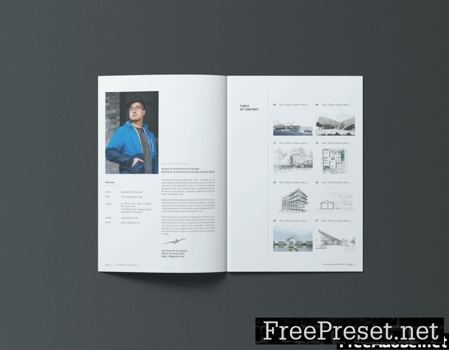 A5 Architecture Portfolio / Catalogue