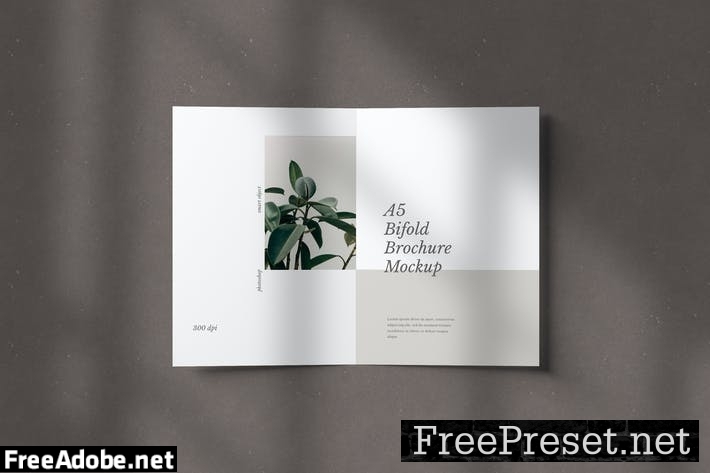 A5 Bifold Brochure Mockup M4SATT5