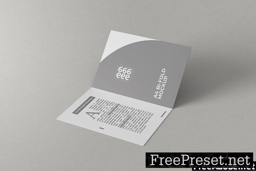 A5 Bifold Brochure Mockup Vol 03